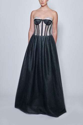 isabell-kristensen-monaco-boutique-robe-soiree-tulle-corset-cristal-anthracite-face